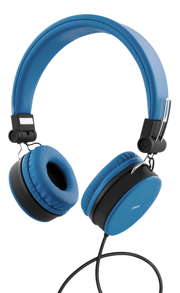H300 Headphones with microphone, foldable, 3.5 mm, blue