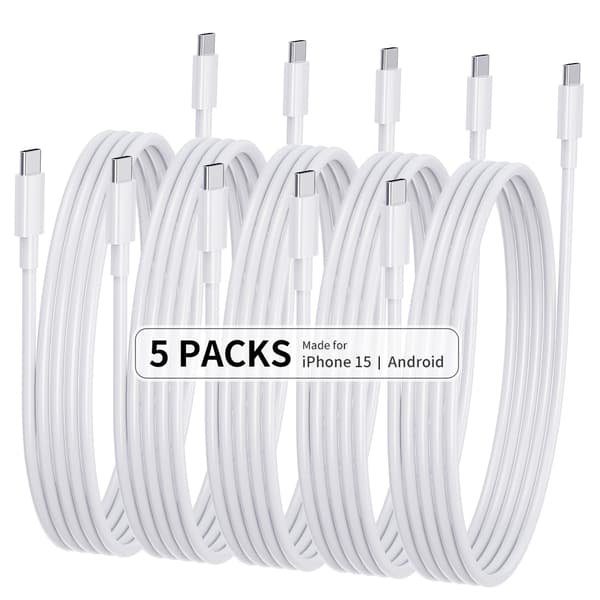 5-Pack 2M CTO C datakabel, PD60W hurtigladekabel 5-pack M