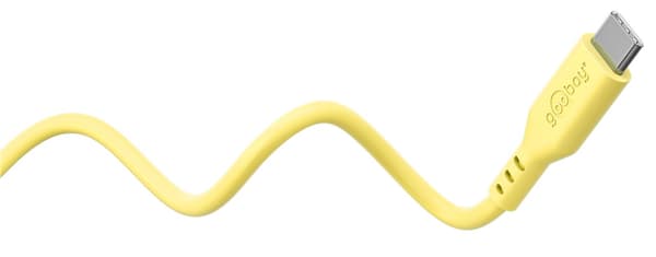 USB-C™-silikonekabel, 1,5 m, gul