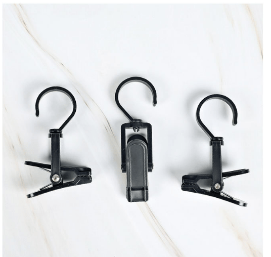 5-pack multifunktionella roterande förvaringsklämmor Black