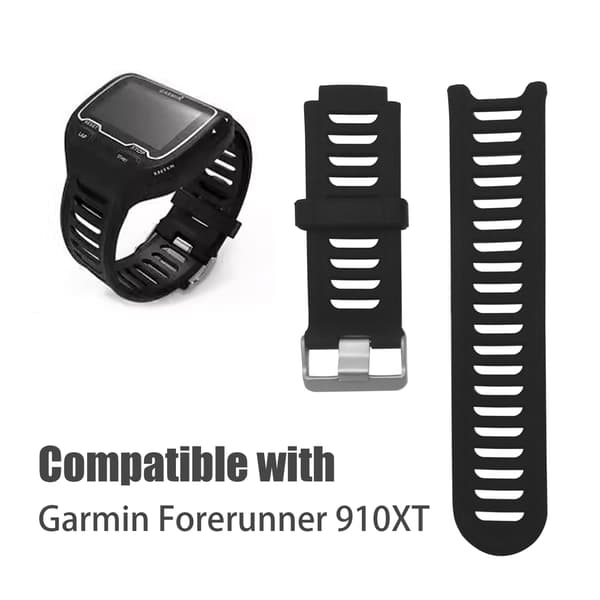 Kellon hihna silikonia Black Garmin Forerunner 910XT