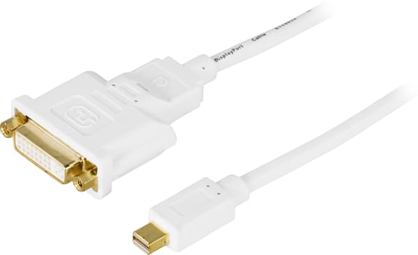 Mini DisplayPort to DVI-I cable, 1m, white