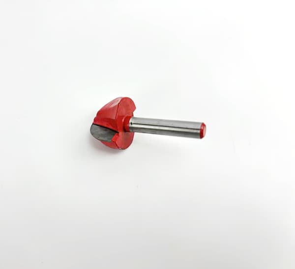 1/4" skaft med rund nese fresebit - 25,4 mm diameter