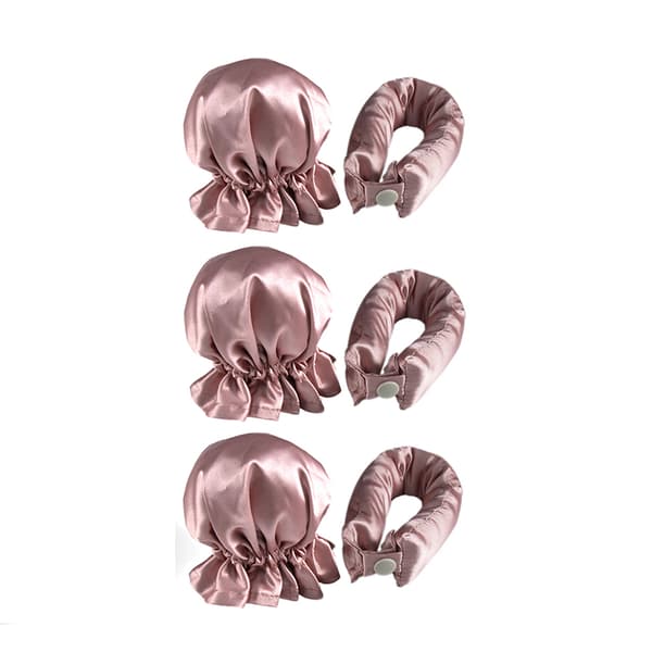 Varmefrit hårkrøllebåndssæt Pink