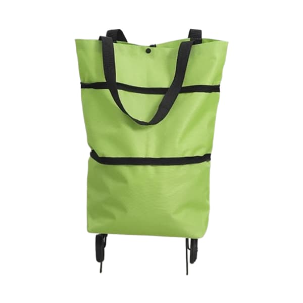 Kokoontaitettava ostoskassi pyörillä - Green