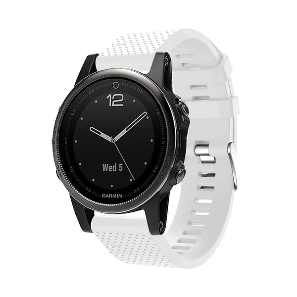 Silikone urrem til Garmin Fenix 5S Plus White