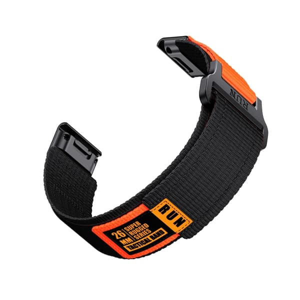 Garmin Fenix 8 Nylonvävd Rem Black 22 mm