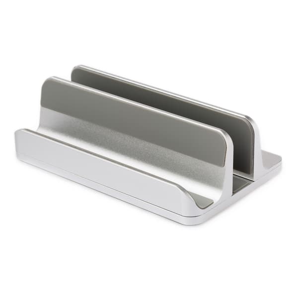 Dubbelt Bordsställ för Tablets Mac/Ultrabooks Justerbar Aluminium Silver
