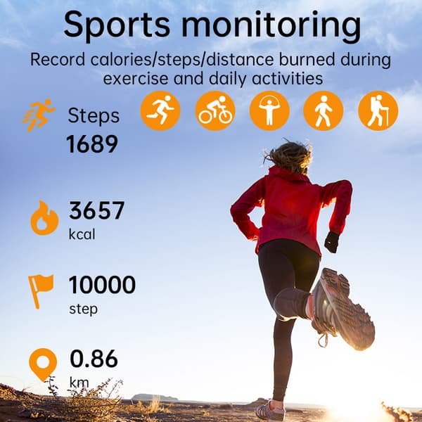 Smart Ring R1000 – Sömnmonitor, Bluetooth 5.0, Blodsyremätare Silver 9