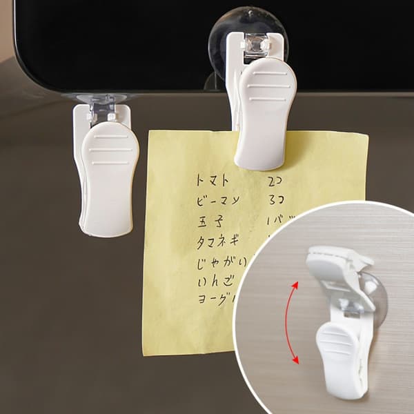 Sugkoppsklämmor hängare 4-pack White