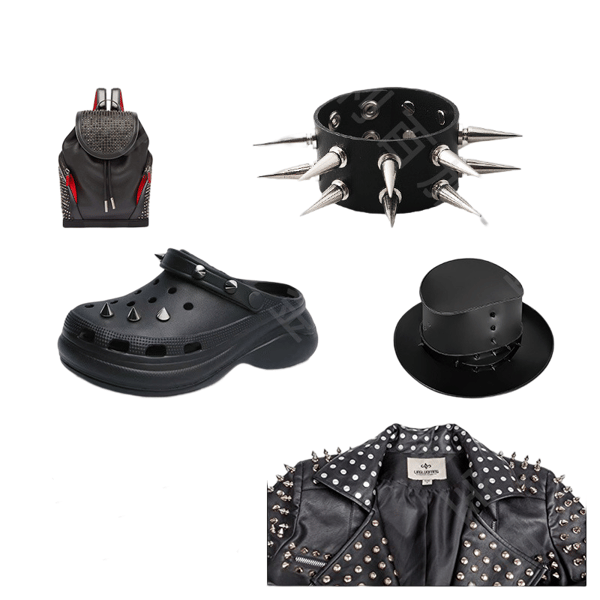 DIY-Nitar i Zinklegering - Punk Design, 50 st Silver