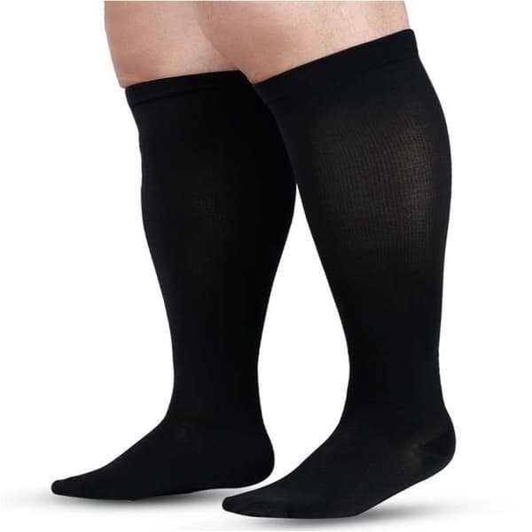 Plus Size Kompressionsstrumpor - Svart 3XL