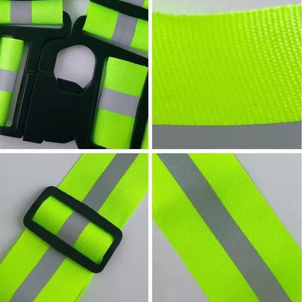 Reflekterande säkerhetsband 2-pack - 5x1,5 cm Green