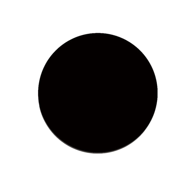 Rund musematte med sydde kanter Black M