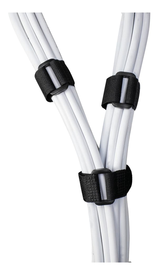 Hook loop fastener cable ties width 20mm 18cm 10pack