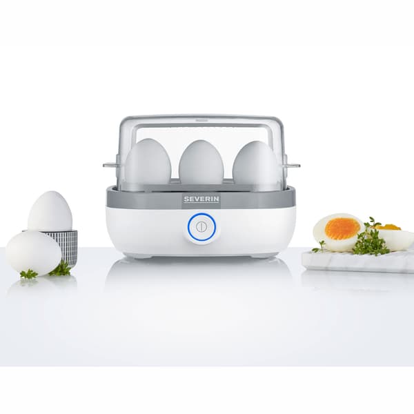 Eggkoker 6 egg Hvit LED og lyd Hvit EK3164