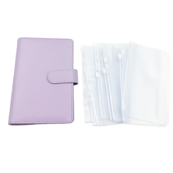 A6 Ringpärm med 12 Plastfickor Purple