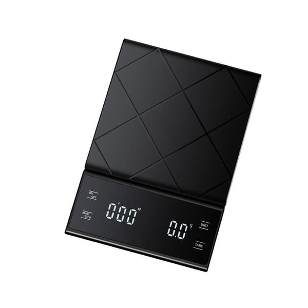 5 kg/0,1 g kaffevåg med timer USB-laddning Black