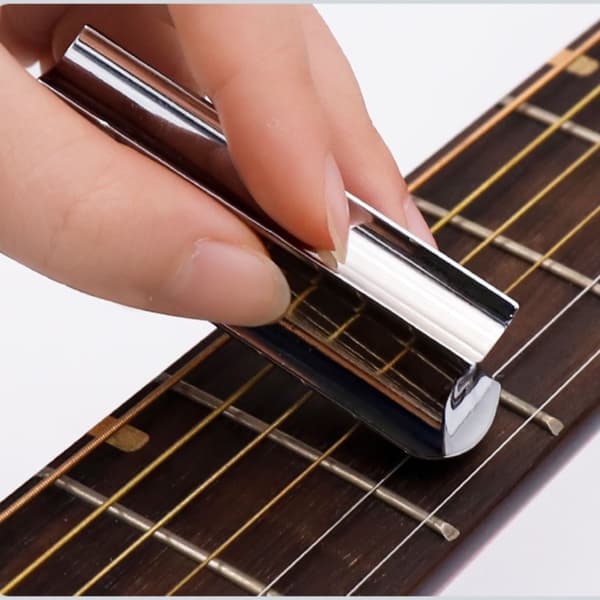 10 st Gitarr Slide Set - Metall Slides och Fingerplektrum