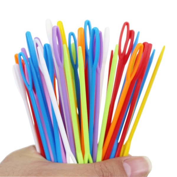 Trubbiga Nålar i Plast, 50-pack L