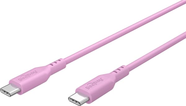 USB-C™-silikonkabel, 1,5 m, Pink