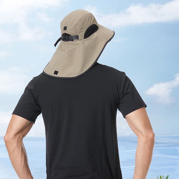 Justerbar Solhatt med Nackskydd - 54-58cm Model 5