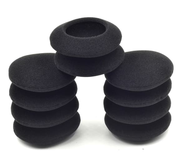 5 par öronkuddar för in-ear hörlurar Black 48mm