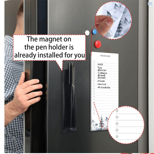 Magnetisk køleskab Sticky Notes Sæt