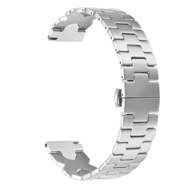 Stilfuld rustfrit stålrem til Fitbit Versa/Lite/Versa 2 Silver