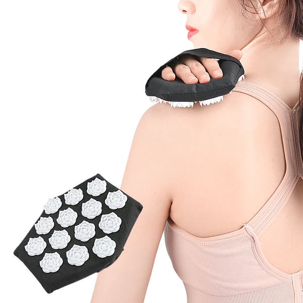 Akupressur massagehandskar med strassspänne Model 1