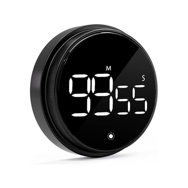 Magnetisk digital køkkenur med stort LED display Black