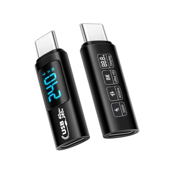 USB4 Digitaalinen näyttöadapteri: 240W, 40Gbps tiedonsiirto Black