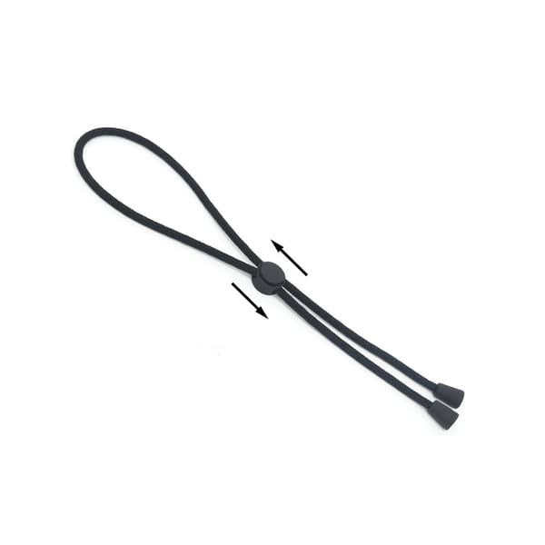 Svarta elastiska hårband - 6 st set med plastdetaljer