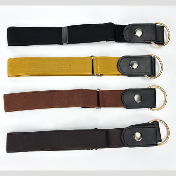 Elastisk belte uten beltespenne, 4-pakning