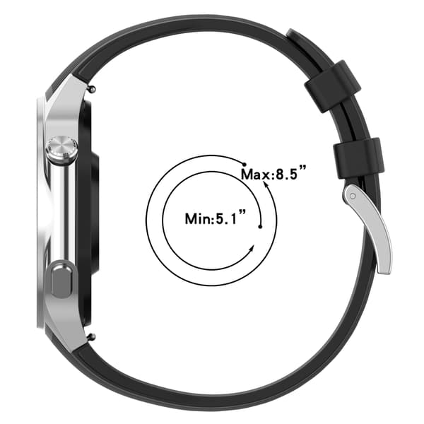 Silikone urrem til Oppo Watch X2, Oneplus Watch3 Black
