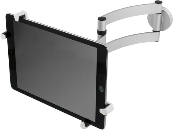 Wall bracket for tablet, rotatable 360, 3 joints, gray V2
