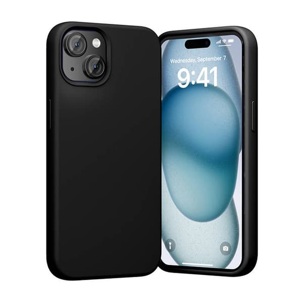 Vention KUFB0-20 Silikone Cover til iPhone 15 Plus (sort)