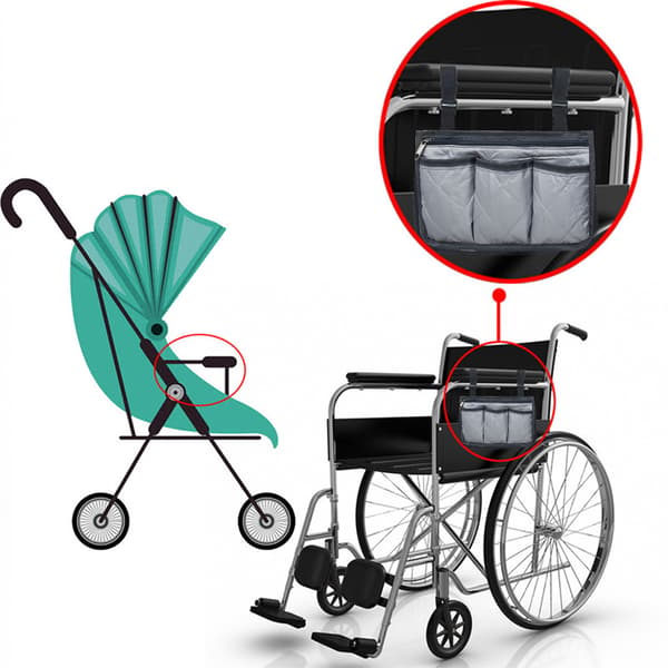 Säilytyspussi pyörätuolille Grey