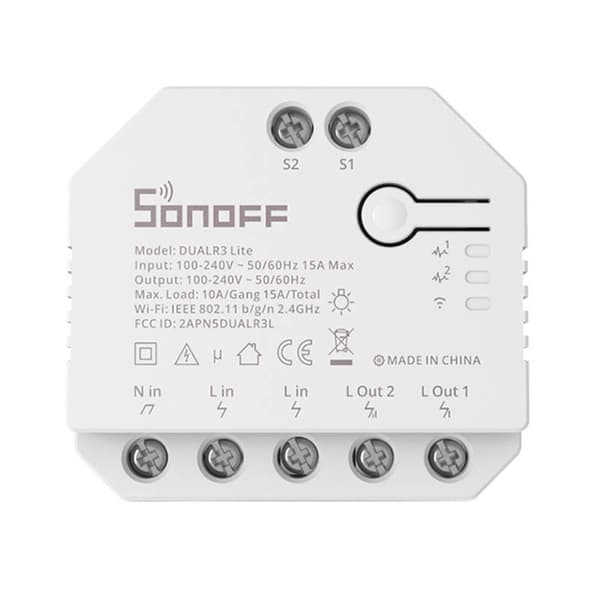 Smart Wi-Fi-bryter WiFi Sonoff Dual R3 Lite