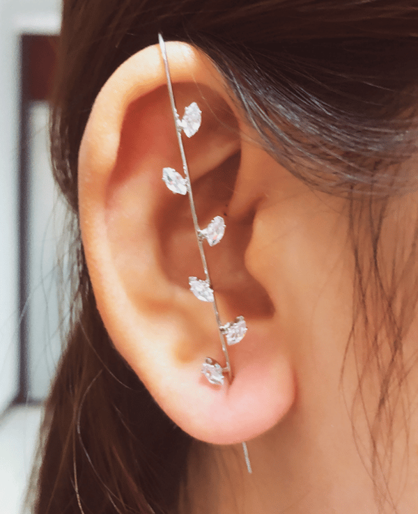 Ear Wrap Crawler øreringe blomster 1 stk