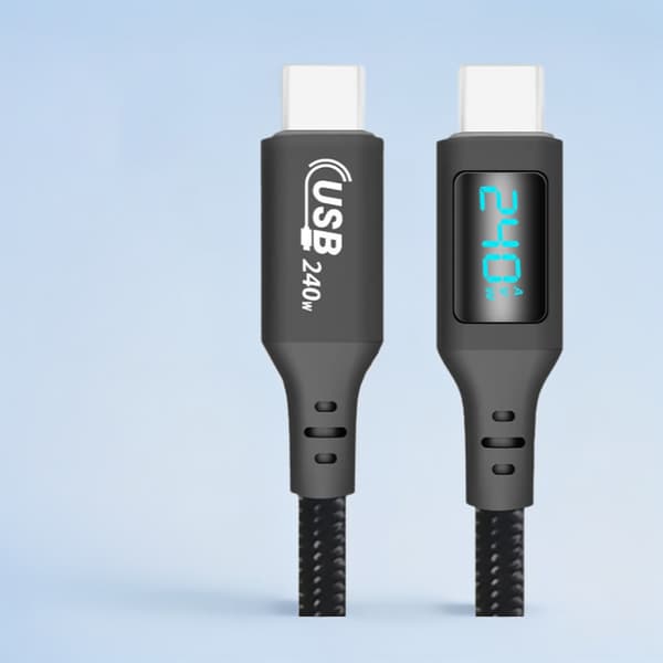 USB-C till USB-C-kabel: 240W, 480 Mbps dataöverföring 2 m