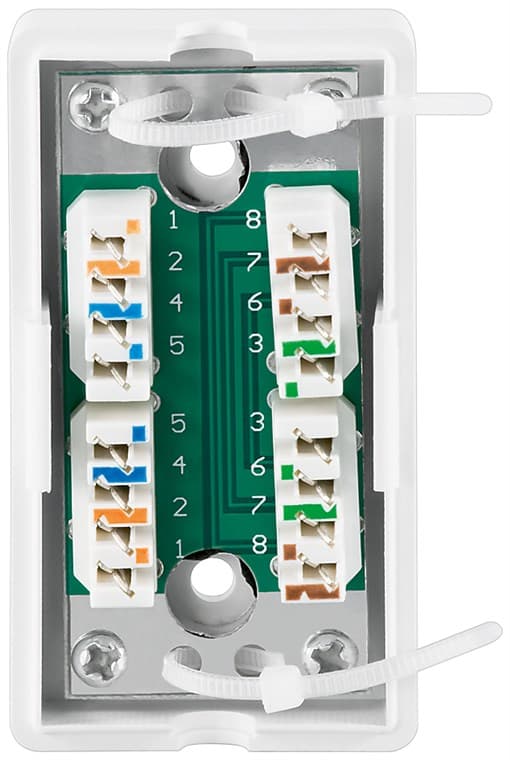 Netværksforbindelses-/tilslutningsboks CAT 5e (100 MHz), UTP