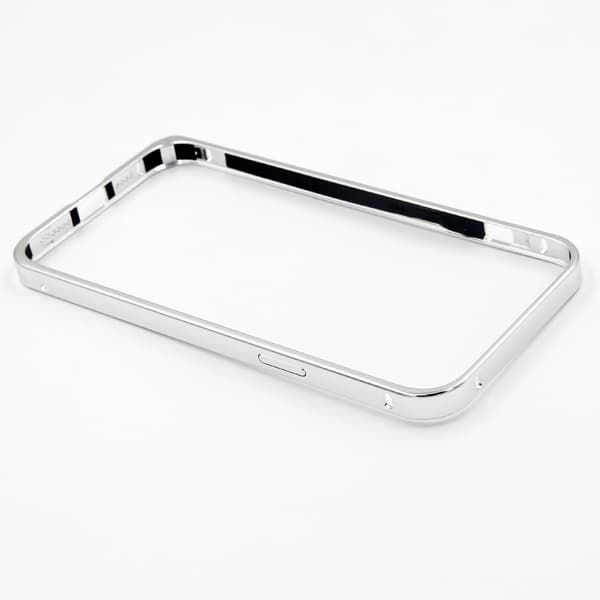 Stötfångarfodral i aluminiumlegering för iPhone 15 Plus Silver