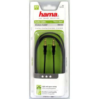 audiokabel 3,5mm-3,5mm 1,5m Flexi-slim TL