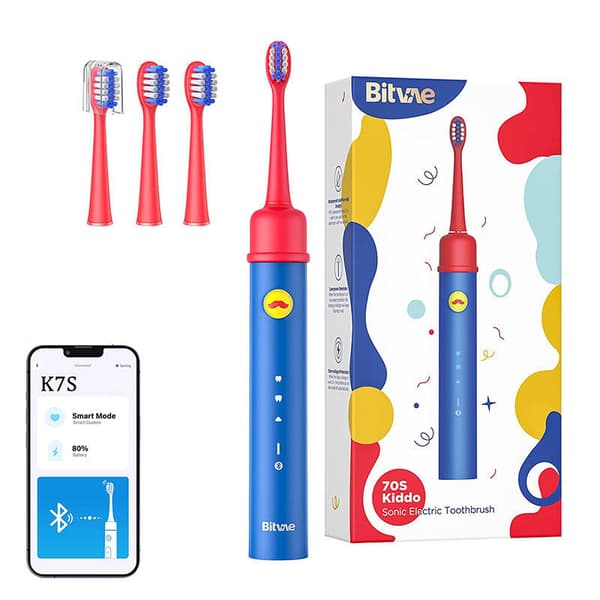 Sonic tandbørste til børn med app og spidssæt Bitvae BVK7S (blå)