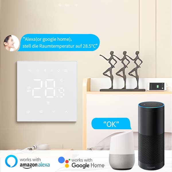 Smart WiFi Termostat til Vandvarme - Hvid