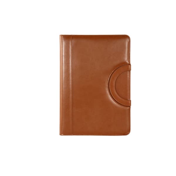 Dokumentmappe med glidelås og håndtak Brown