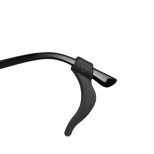 Silikonbrilleholdere, 12 par Black