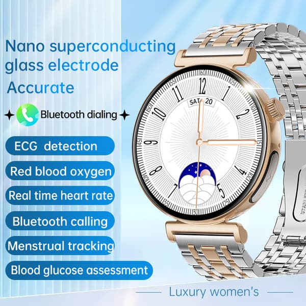 Smartklokke for kvinner med EKG og Bluetooth