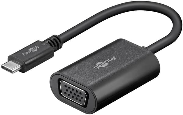 USB-C™ till VGA-adapter, 0,2 m, svart